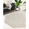 thumbnail image 3 of Rugs.com Finsbury Collection Rug – 5' 3 Octagon Ivory Medium Rug Perfect For Living Rooms, Kitchens, Entryways, 3 of 9