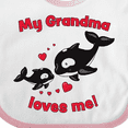 thumbnail image 4 of Inktastic My Grandma Loves Me Orca Family Boys or Girls Baby Bib, 4 of 4