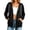 Black, variant on Vivianyo HD Women's Light Contrast Stitch Zip Up Hooded Sweatshirt, White Drawstring Kangaroo Pocket Long Sleeve Solid Casual Hooded Outer Tops for Women, Women's Light Blue, Sizes S-2XL
