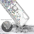 thumbnail image 3 of Compatible with Samsung Galaxy Note 10 Case with Tempered Glass Screen Protector, Ring Holder/Wrist Strap, Nagebee Glitter Liquid Floating Waterfall Cute Phone Cover (Clear Gem), 3 of 5