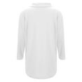 thumbnail image 6 of 3/4 Length Sleeve Womens Tops Spring Summer Casual V Neck Collared Plain T Shirts Blouse Dressy Casual Work Shirt, 6 of 9