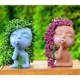 thumbnail image 2 of Face Head Plant Flower Pot, Kissing Girl Flowerpot, Lady Head Flower Pot, Female Kiss Faces Small Resin Art Succulent Pots for Indoor Outdoor Plants, 2 of 5