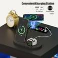 thumbnail image 4 of VKCC RGB LED Nightstand with 2 Drawers & Charging Station, Modern Bedside Table for Bedroom Living Room, Black, 4 of 8