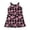 Black, variant on OOOUM Girls Floral Print Sundress Sleeveless Spaghetti Strap Swing Dress Crewneck Loose Summer Beach Casual Dress Hot Pink 4-5 Years
