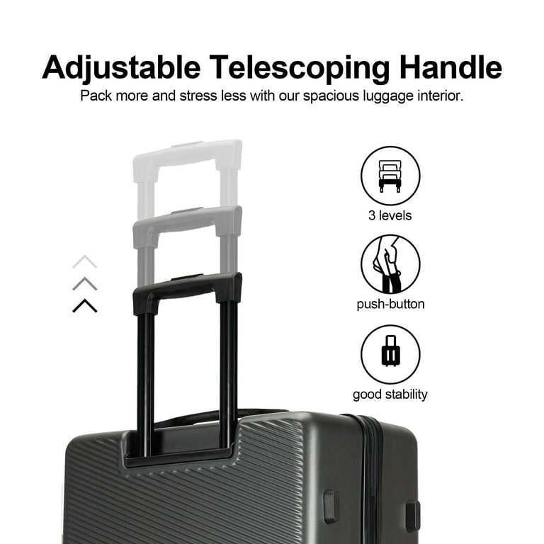 Ginza Travel Hardshell 3 Piece Luggage Sets, Carry On & Checked