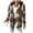 Brown#, variant on Womens Plaid Hooded Jackets Button Down Long Sleeve Fleece Checkered Coat Fall Winter Fashion Thickened Warm Outwear