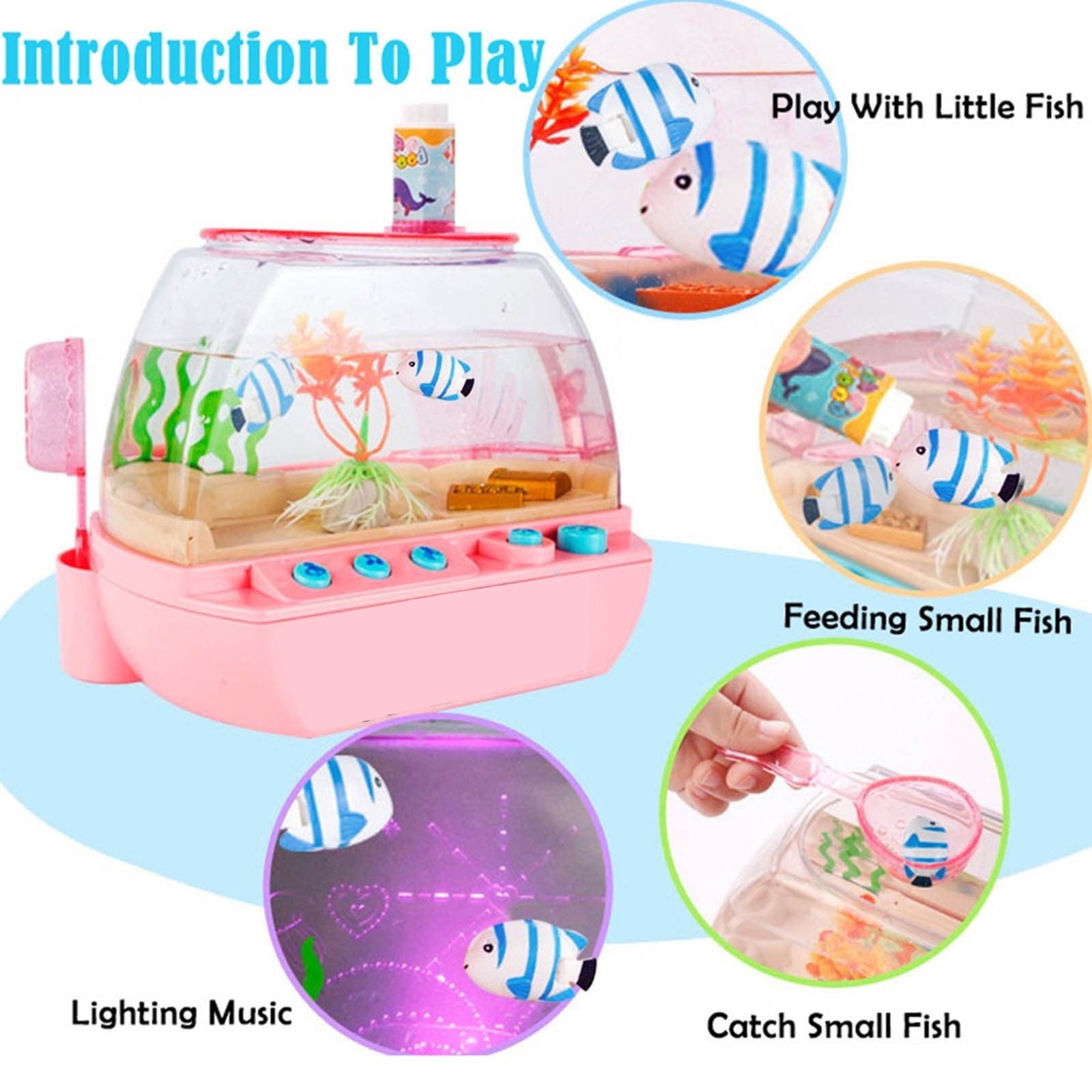 Bpyeka Kids Toys Interesting Kids Aquarium Children's Simulation Electric Fishs Tank Toys Set