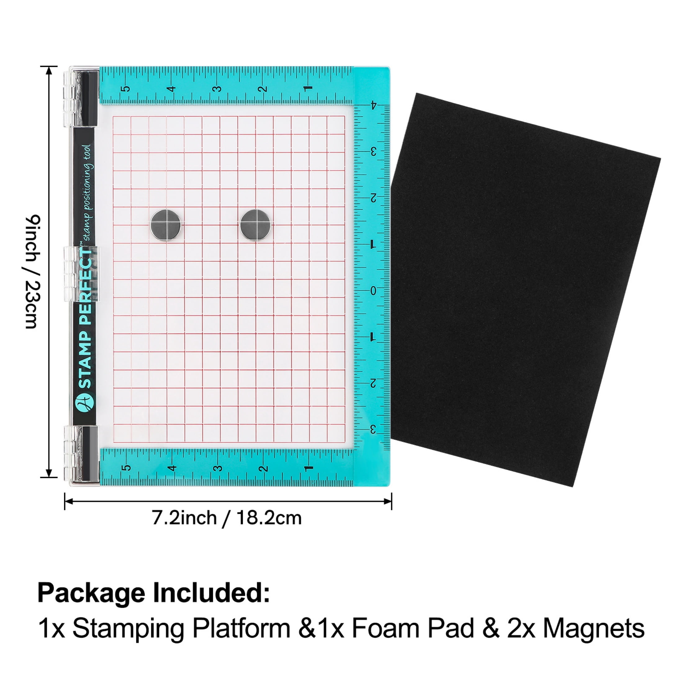 Stamp Positioning Tool - 9x7.2 inch Stamping Platform for Perfect Cardmaking,Layering & Precise Impressions