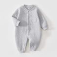 thumbnail image 2 of Newborn Baby Boy Fall Outfit Romper Long Sleeve Jumpsuit Bodysuit Newborn Cute Onesie Bodysuit Infant Soft One Piece Pajamas Boy Girl Home Clothes, 2 of 7