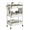 White, variant on TeoKJ 3-Tier Metal Rolling Cart with Wood Top and Pegboard, Utility Cart with Drawer, White