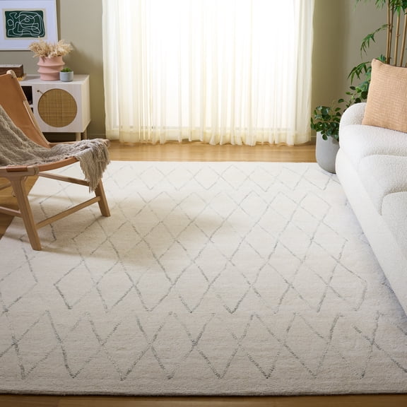 SAFAVIEH Harvest Bryon Diamond Area Rug, Ivory/Green, 8' x 10'