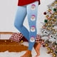 thumbnail image 1 of Leggings de cintura alta para mujer, pantalones de yoga para entrenamiento, suaves, elásticos, cómodos, con estampado navideño, diseño de bloques de color para fitness y running 2705, 1 of 4