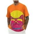 thumbnail image 2 of Handshe Mens Fashion 2025 Novetly Funny Print T-Shirt Plus Size Short Sleeve Blouses Casual Summer Round Neck Pullover, 2 of 6