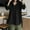 Black, variant on Idoravan Long Sleeve Shirts for Women Plus Size Women Casual Loose Pullover V-neck Top Solid Color Shirt