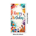 thumbnail image 3 of Artistic Design Happy Birthday Banner Colorful Paint Brush for Art Party Creative Events Decorative Occasions, 3 of 7