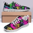 thumbnail image 4 of Neon Splatters With Paint Shoes for Men Women Running Sneakers Breathable Casual Sport Tennis Shoes White Size 5, 4 of 5