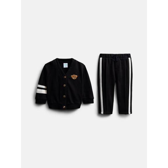 Wonder Nation Baby Boys Cardigan and Pants Set, 2 Piece, Sizes 0/3M-24M