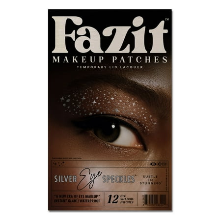 Fazit Silver Glitter Eye Speckles Makeup Patches, 12 Count