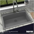 thumbnail image 6 of Karran Usa QT-712-WH Quartz Qt 33" Drop In Single Basin Quartz Composite Kitchen Sink -, 6 of 7