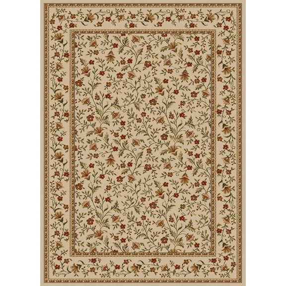 Radici Usa Como Area Rug 1593 Ivory/Brick Italian Bordered 7' 9" x 11' Rectangle