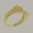 thumbnail image 3 of LBG British Made 10k Yellow Gold Natural Peridot Mens Band Ring - 33 size options - Size 9.5, 3 of 6