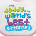 thumbnail image 4 of Inktastic Attorney Dad Lawyer Boys or Girls Baby Bib, 4 of 4