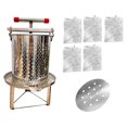 thumbnail image 1 of Tnarru Honey Extractor Fruit Press Stable Base Manual Multifunctional Crusher Making for Vinasse Honeycomb Olive Oil Grape 5 Filtration Meshes, 1 of 8