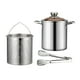 thumbnail image 5 of Olla de acero inoxidable freidora universal para cocinar y hervir para freír. con abrazadera, 5 of 9