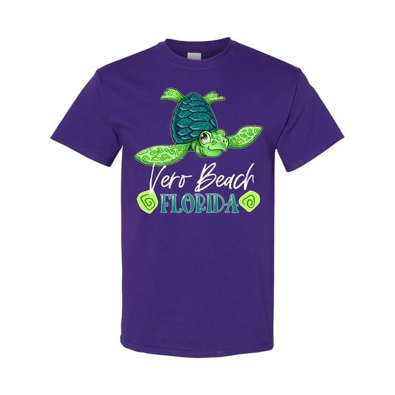 Inktastic Vero Beach, Florida Happy Sea Turtle T-Shirt