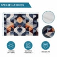 thumbnail image 6 of Vintage Watercolor Color Block Placemats Set of 4,Wipeable Washable Table Mats for Dining Tables, Abstract Blue Brown Waves Place Mats for Kitchen Event Party Tabletop Decor, 6 of 9