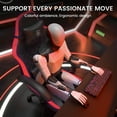 thumbnail image 5 of GTRACING RGB Ergonomic Gaming Chair with Massage, LED Lights, Footrest, Lumbar Support, Black, 5 of 13