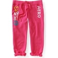 thumbnail image 1 of Aeropostale Womens Slim Cinchri Glitter Dorm Pajama Lounge Pantalones, Rosa, Grande Aeropostale Pantalones de salón, 1 of 1