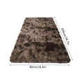 thumbnail image 4 of AuroraX Coffee Bedroom Area Rug Non-Slip Backing Ultra Soft Shaggy Plush Bathroom Rug 31x78 Inch Contemporary Tie-Dye, 4 of 5