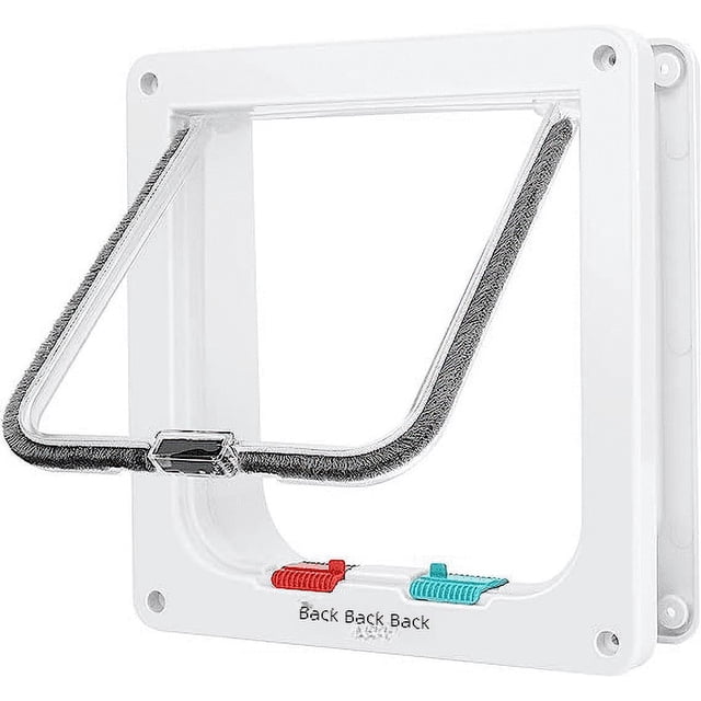Puerta para gatos para mascotas, puerta para perros, puerta de acceso bidireccional, ventana, mosquitero, lámina de acrílico, perrera para gatos