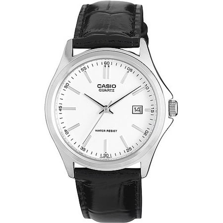 Casio Men's Dress Watch, Brown Leather Strap