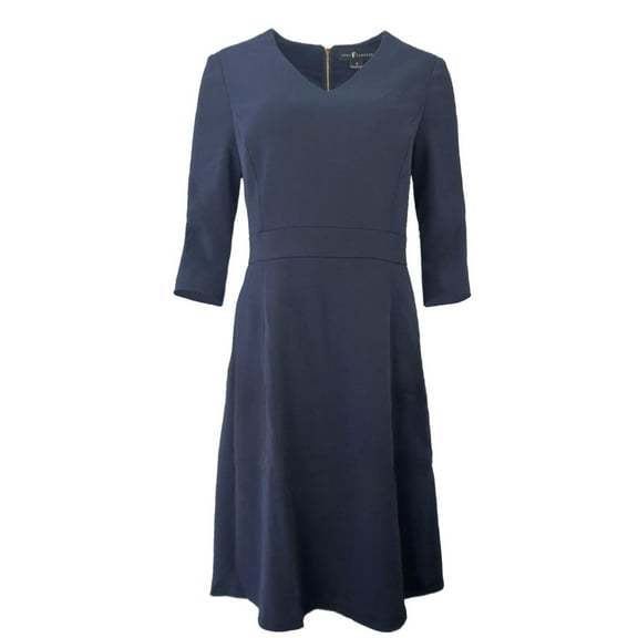 NORA GARDNER Women's 1/2 sleeve Alexandra A-Line Dress, Blue, 8