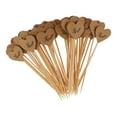 thumbnail image 3 of 50 Uds. de adornos de papel Kraft para cupcakes, selecciones de corazón para cupcakes, adornos rústicos para pasteles, adornos para postres para fiest, 3 of 8