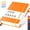 Orange, variant on A5 College Ruled Notebooks, Hardcover Leather Journals for Women/Men Work Writing, 100 GSM Thick Paper, No-Bleed, 5.7"x8.4", for School Office Supplies