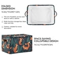 thumbnail image 2 of Yayeee Canvas Storage Basket with Handles for Shelves Fabric Bins Closet Organizer, Whimsical Foxes Pattern, 2 of 8