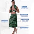 thumbnail image 3 of Colevkie 2 Pieces Bath Wrap Set Soft Absorbent Bath Skirt & Shower Towel for Men Wearable Beach Towel for Home Hotel Sauna Quick Drying Printed Clovers Pattern, 3 of 7