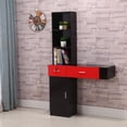 thumbnail image 6 of Wall Mount Beauty Salon Spa Mirrors Station Hair Styling Station Desk Black & Red, 6 of 6