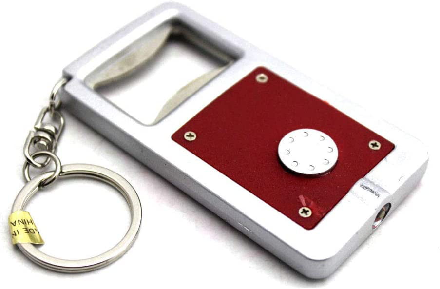 Bottle Opener Tool Accessory Gift USA 5x Keychain Keyring Mini LED Light 
