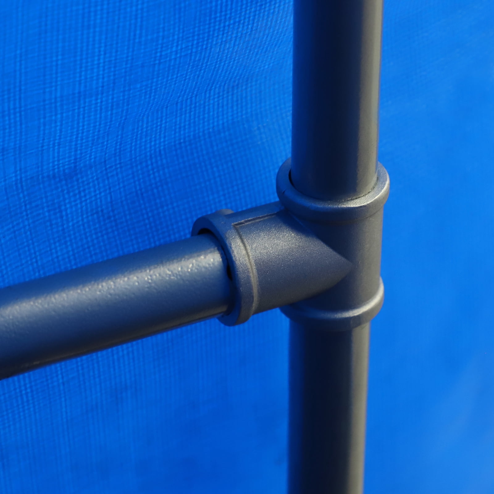 Blue Steel Frame PE Cloth 12x12x8 Foot Carport Rainproof and Dustproof Garage Multifunctional Storage Tent