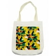thumbnail image 1 of Modern Art Tote Bag, Trippy Dimensional Geometric and Triangles Abstract Futuristic Design, Cloth Linen Reusable Bag for Shopping Books Beach and More, 16.5" X 14", Cream, by Ambesonne, 1 of 2