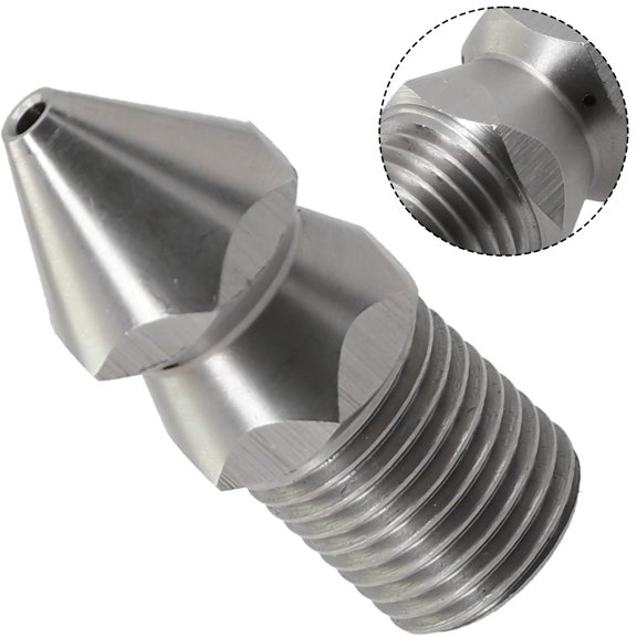 BCLONG 1/4'' Pressure Washer Drain Sewer Cleaning Pipe Jetter Spray Nozzle 4 Jet