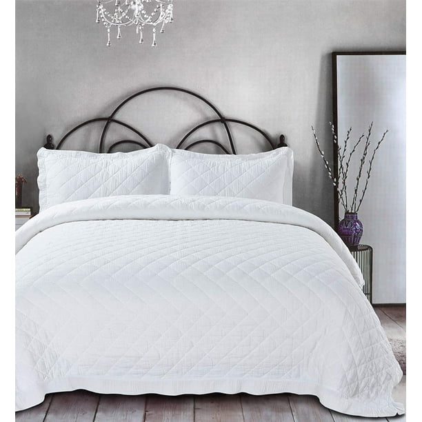 Sleeping Partners 100 Cotton Gauze Quilt Set With Ruffle Trim & 2