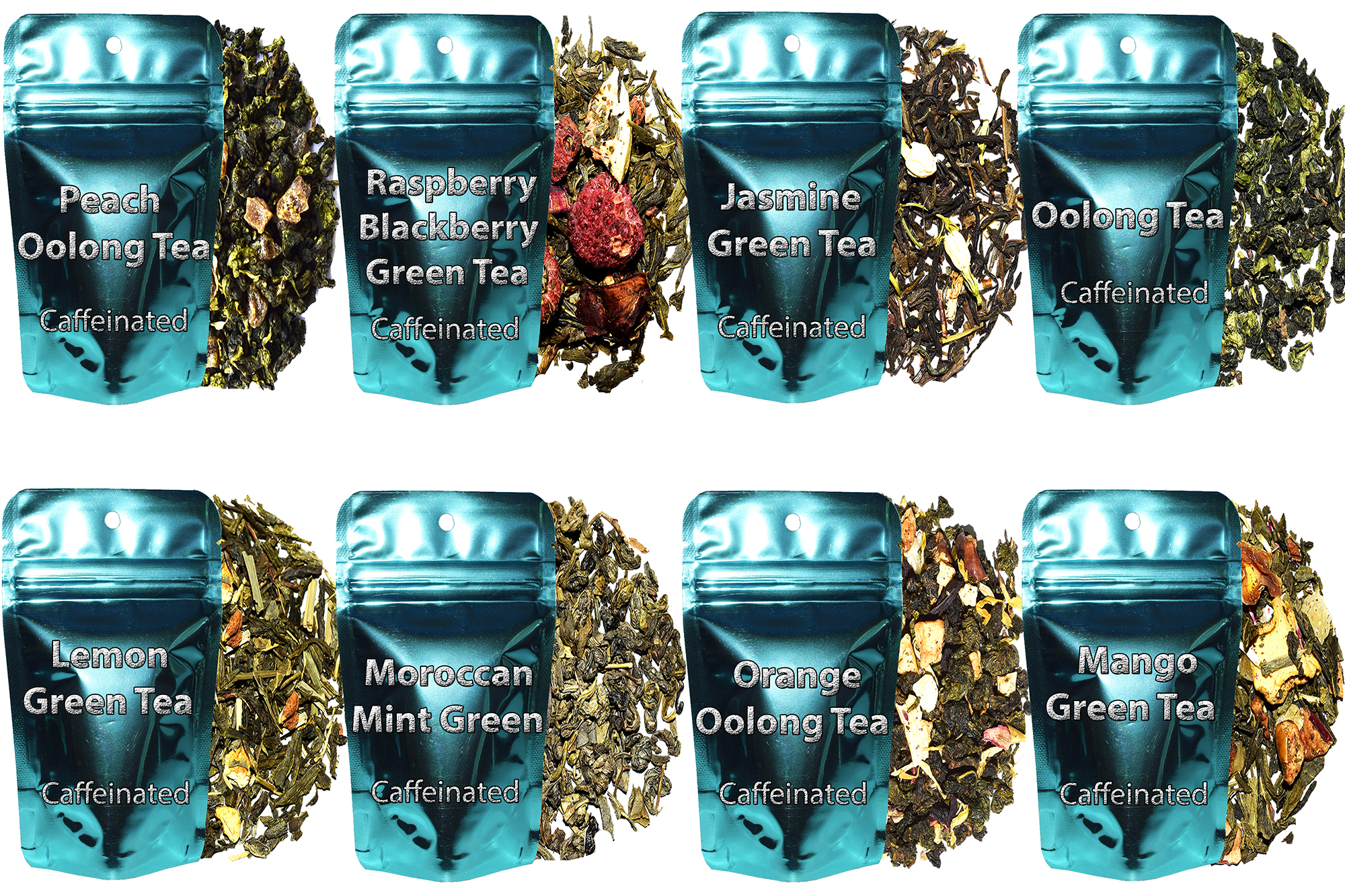 Chinese Tea Culture 8 Green Teas Samplers with Beautiful Gift Box, Caffeinated, Jasmine