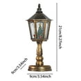 thumbnail image 3 of Christmas Table Lamp with Glowing Candle Light Post Luminous Lantern Desktop Decor for Home Holiday Party Snow Scene Night Light Christmas Tree Decorations Festive Centerpiece, 3 of 8