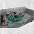 thumbnail image 6 of Pug Soft Flannel Fleece Throw Blanket, Hand Drawn Head of a Dog Blue Splashed Backdrop 2 Different Halves of a Whole, Cozy Plush for Indoor and Outdoor Use, 70" x 90", Blue Black White, by Ambesonne, 6 of 6
