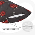thumbnail image 5 of Daiia Red Ladybugs On Dark Background Bedding Waterproof Pillow Protector Zippered Queen – Bed Bug Proof Pillow Encasement-16"x24", 5 of 9